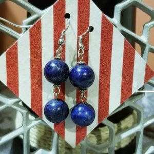 Blue Beaded Earrings 2/$12 NEW